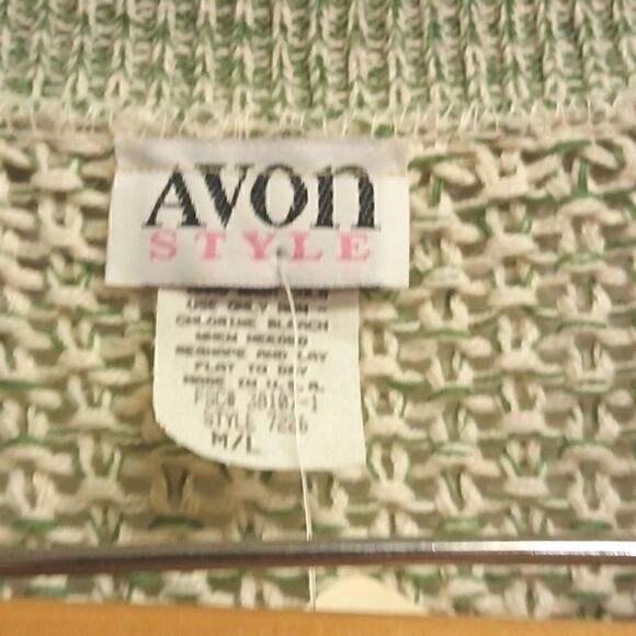 ❄️AVON STYLE, Collared,  Chunky Pullover Sweater Long Sleeves  M/L Lt. Green - Picture 2 of 9